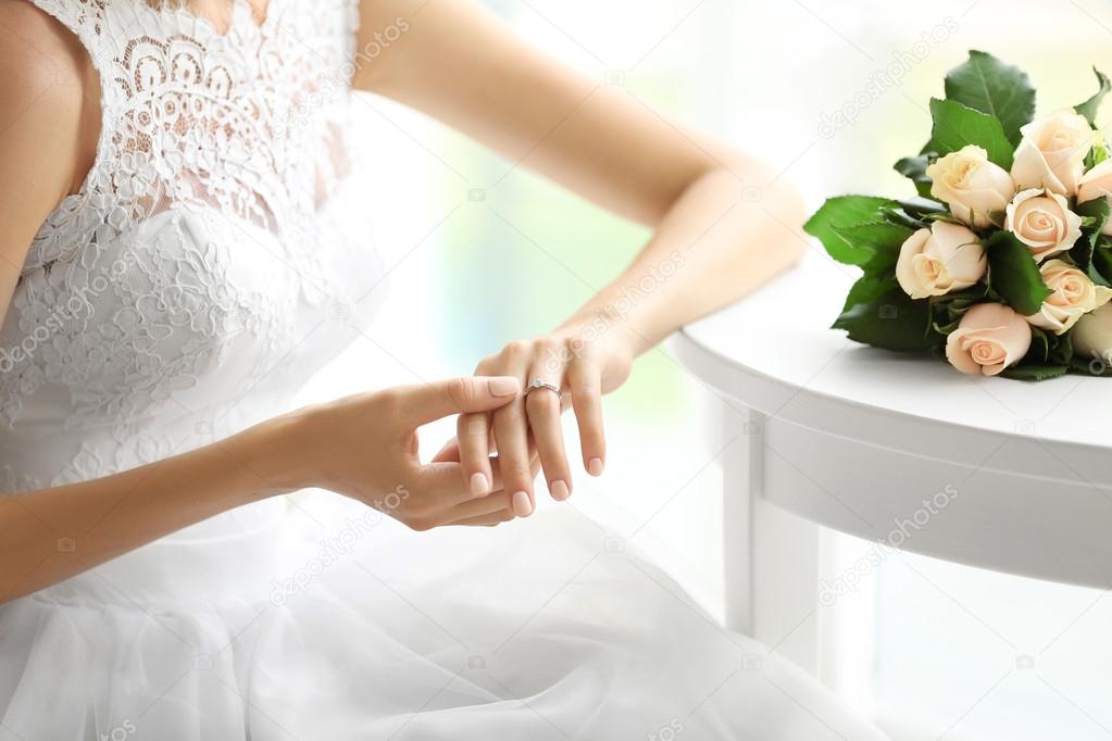 Bride's hand with ring