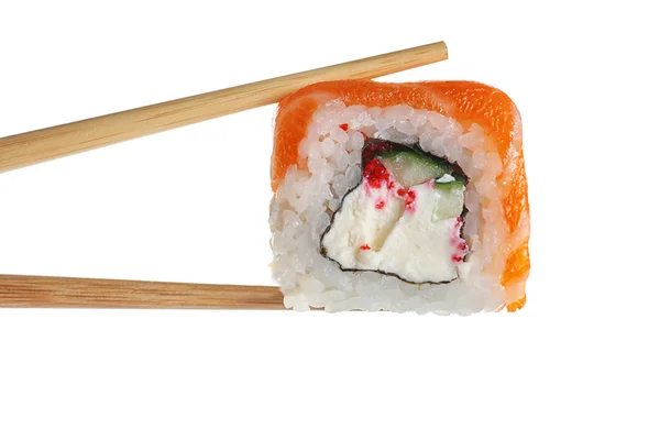 Sushi con palillos de madera — Foto de Stock