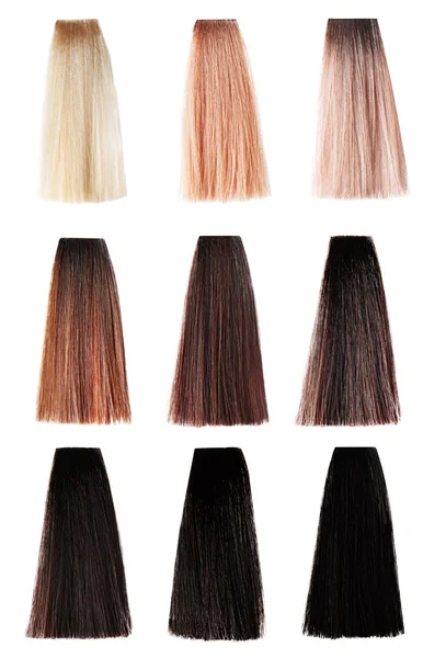 Paleta de cabelo de cores diferentes — Fotografia de Stock