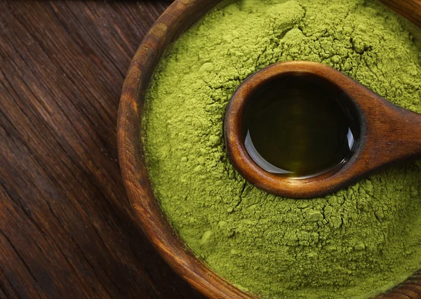 Bowl with matcha tea — Stock Photo, Image