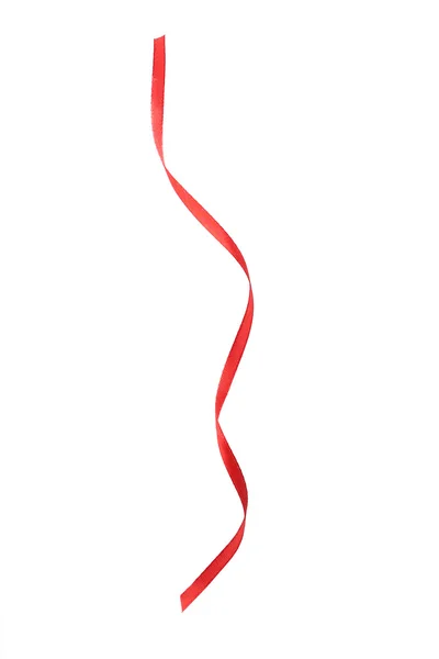 Silk red ribbon — Stock Photo, Image