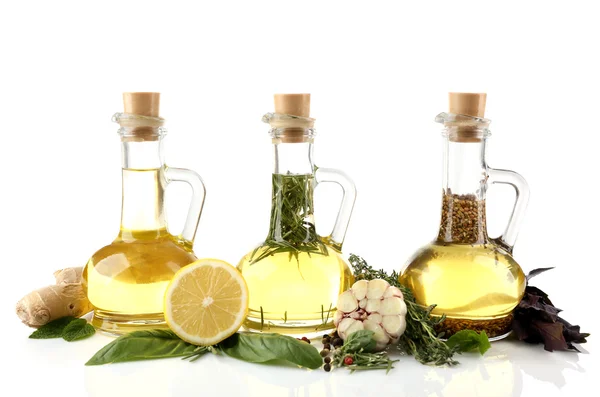Olivový olej s kořením — Stock fotografie
