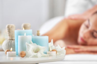 Spa kompozisyon ve kadın