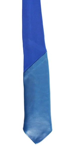 Blue leather tie — Stock Photo, Image