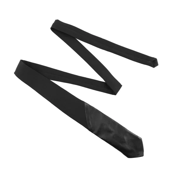 Siyah deri kravat — Stok fotoğraf