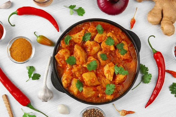 Curry z kurczaka z warzywami — Zdjęcie stockowe