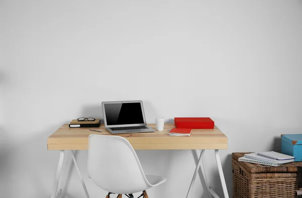 Working place with laptop — Stock Photo, Image
