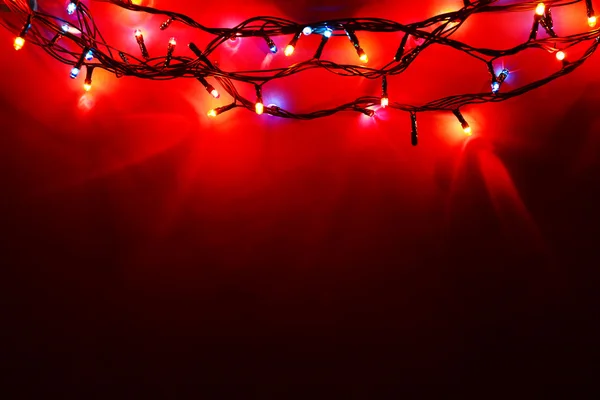 Luces de Navidad en rojo — Foto de Stock