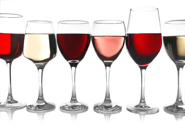 Glazen verschillende wijn — Stockfoto