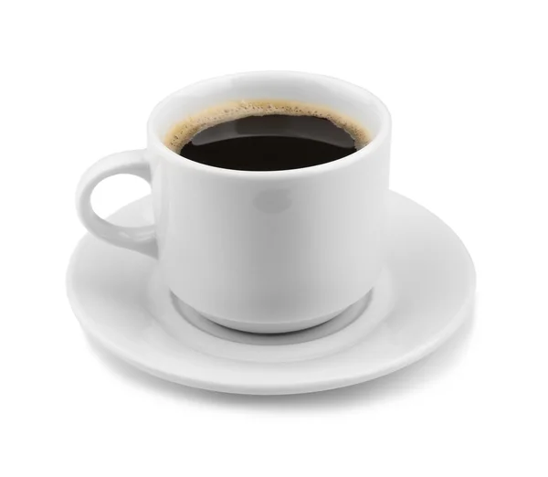 Tasse Kaffee auf weiß — Stockfoto