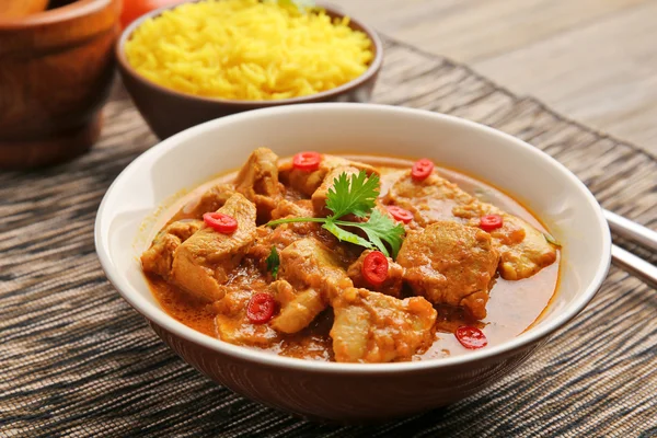 Smaczny obiad z kurczaka curry — Zdjęcie stockowe