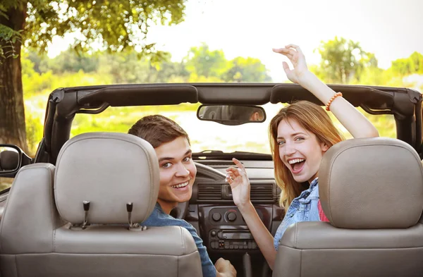 Young Couple Car — Stock Photo, Image