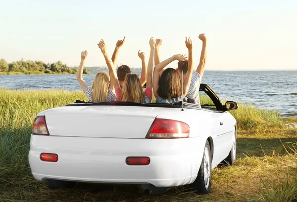 Happy Friends Car — Stock Photo, Image