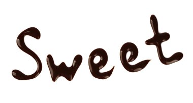 Word SWEET made of chocolate clipart