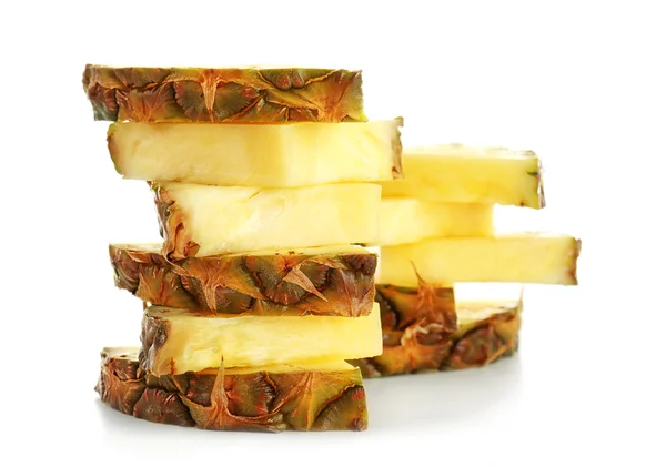 Pineapple slices, isolated on white — Stock Photo, Image