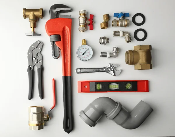 Stapel voor loodgieter tools — Stockfoto