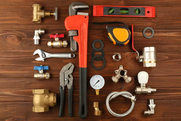 Stapel voor loodgieter tools — Stockfoto