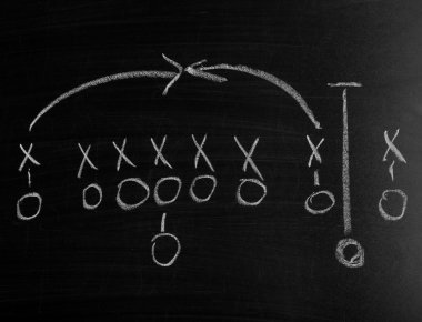 American football game strategy  clipart