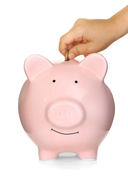 Savings concept with piggy bank — Stock Photo, Image