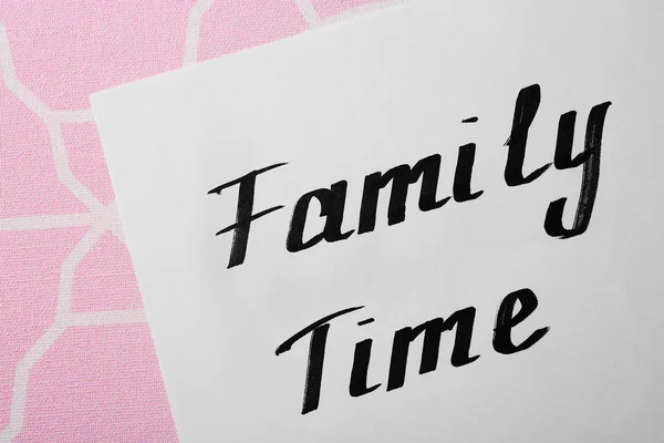 Family time words — Stock Photo, Image