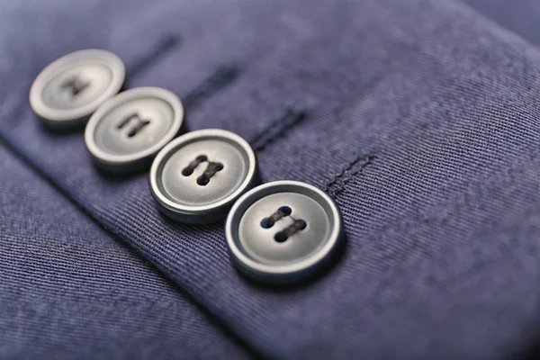 Buttons on dark clothes — Stock Photo, Image