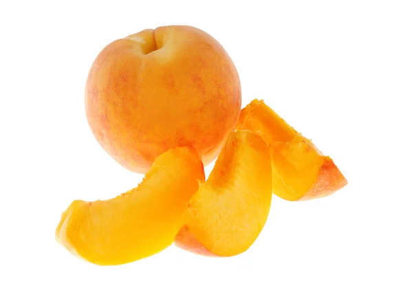 Fresh peach on a white background — Stock Photo, Image