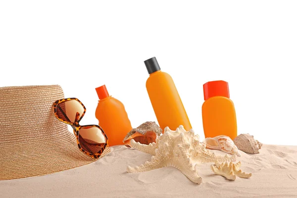 Accessori spiaggia sulla sabbia — Foto Stock