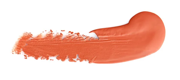 Creamy lipstick texture isolated on white — Stock Photo, Image