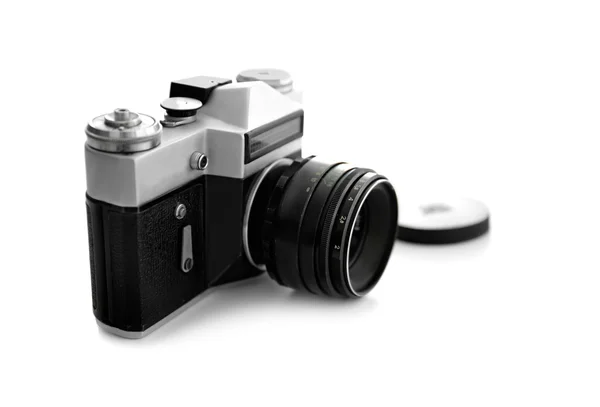 Vintage camera op witte achtergrond — Stockfoto
