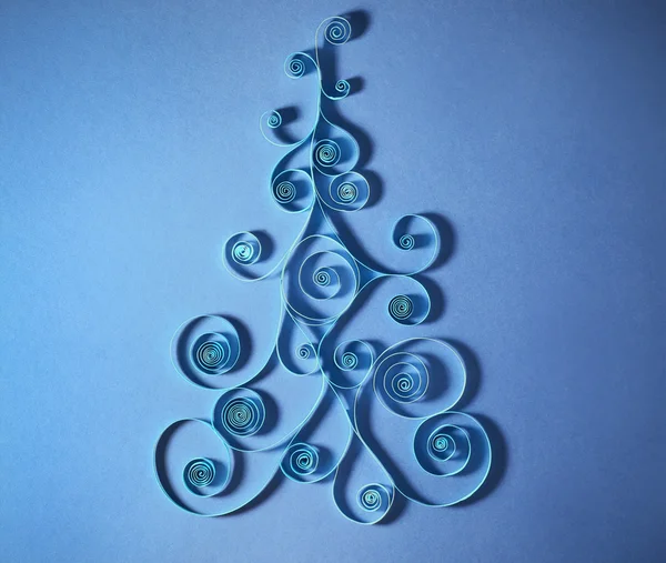 Julgran gjord av papper — Stockfoto