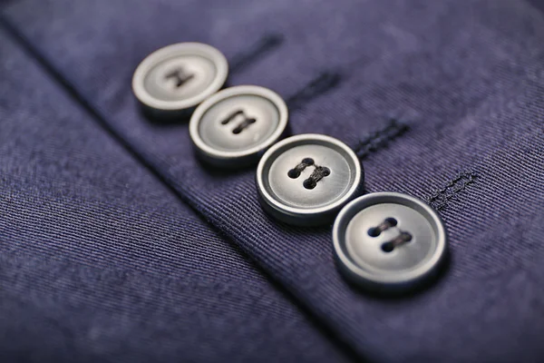 Row of buttons on clothes — Stock Photo, Image