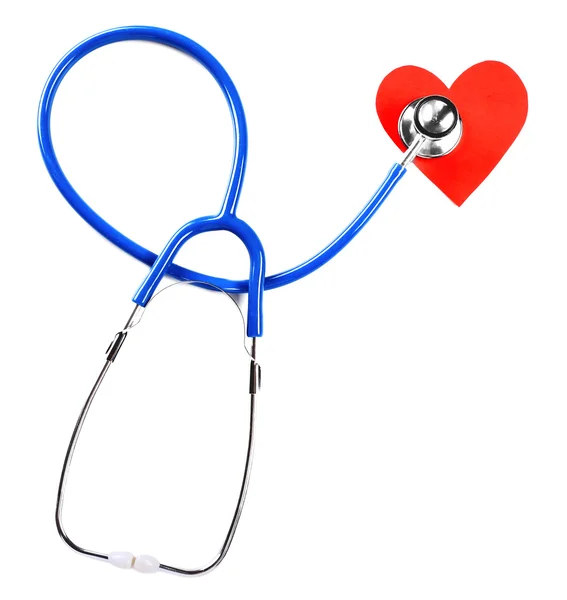 Stethoscope and red heart — Stock Photo, Image