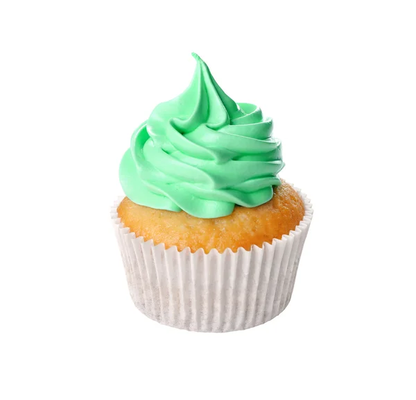 Välsmakande cupcake, isolerad på vit. — Stockfoto