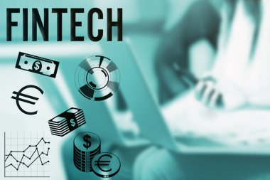 Finansal internet teknoloji kavramı. 