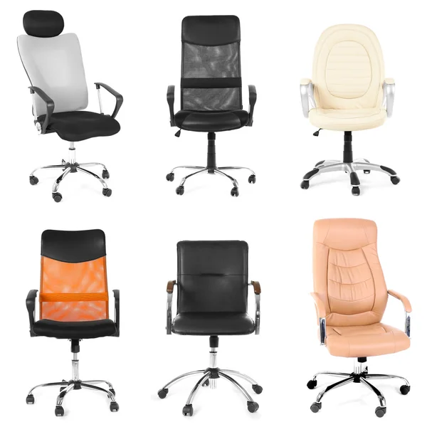 Collage of different office chairs — Stock Photo, Image