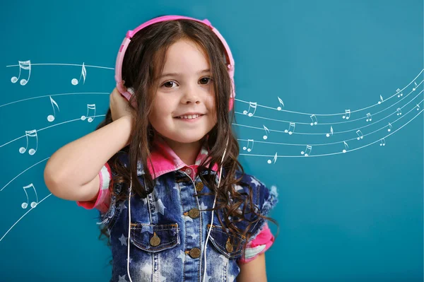 Kleurrijke Muzikale Noten Houten Achtergrond — Stockfoto