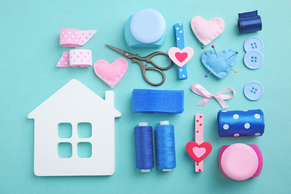 Flat lay of handcraft