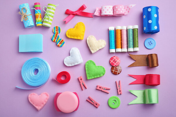 Flat lay of handcraft