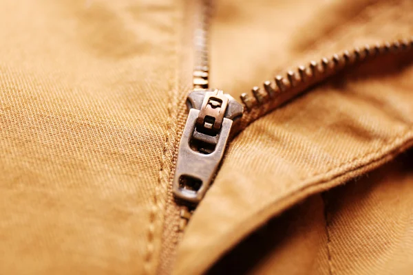 Detail of zipper on cloth — Stock Photo, Image