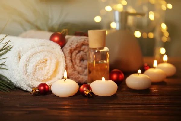 Christmas spa set — Stock Photo, Image