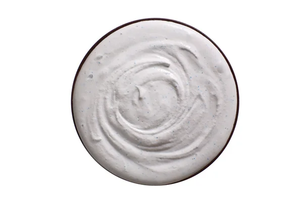 Crema cosmetica in vaso, vista dall'alto — Foto Stock