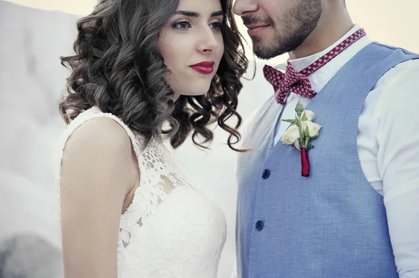 Bruid en bruidegom, close-up — Stockfoto