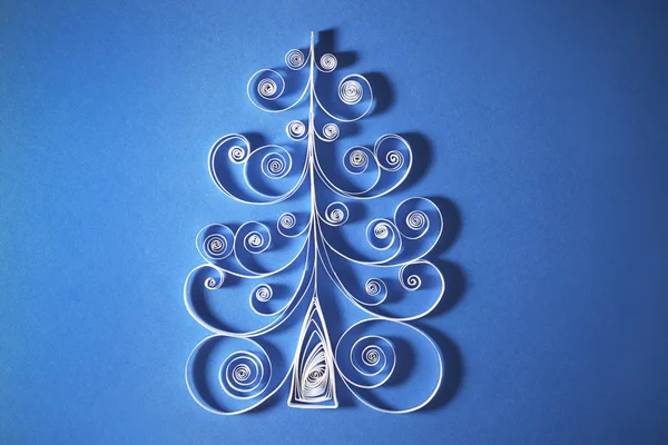Kerstboom gemaakt van papier — Stockfoto