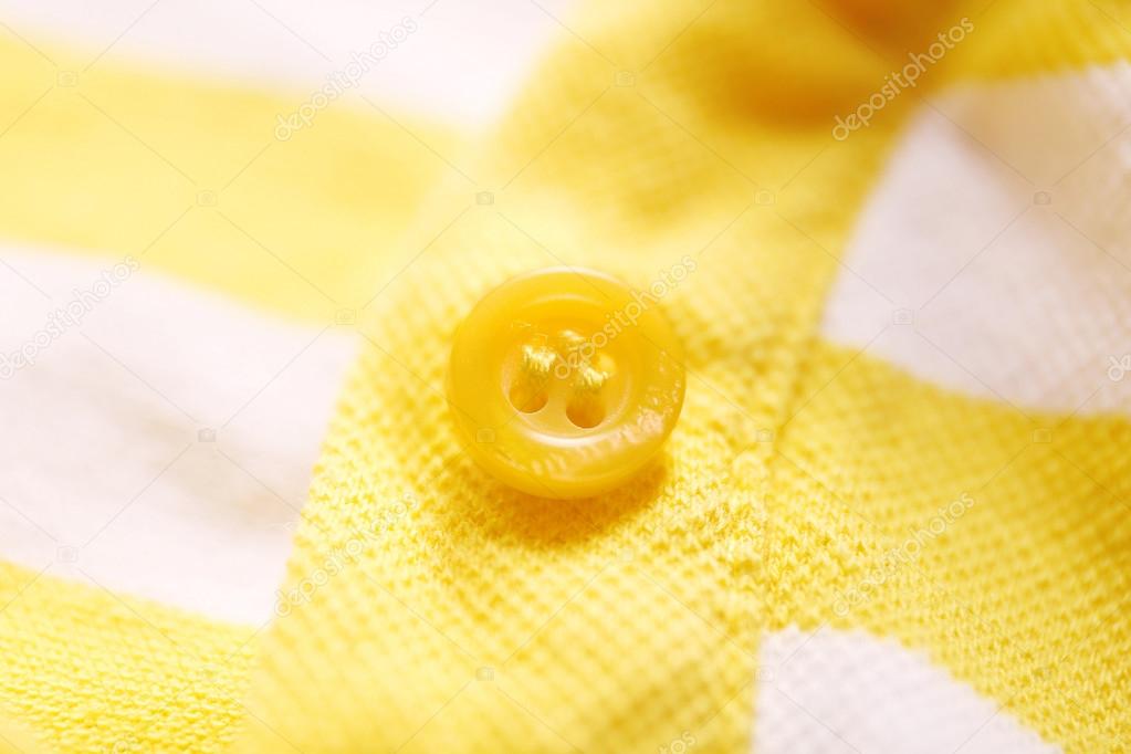 Button on a shirt close up