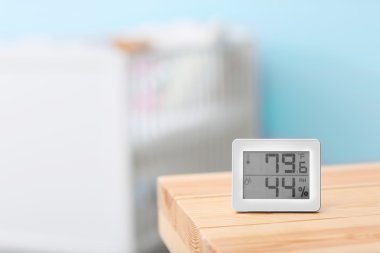Digital temperature and humidity control clipart
