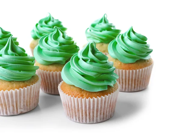 Gustosi cupcake, isolati su bianco . — Foto Stock