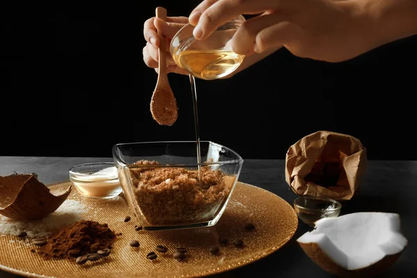 Preparing homemade scrub — Stock Photo, Image