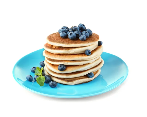 Pancake lezat dengan blueberry — Stok Foto