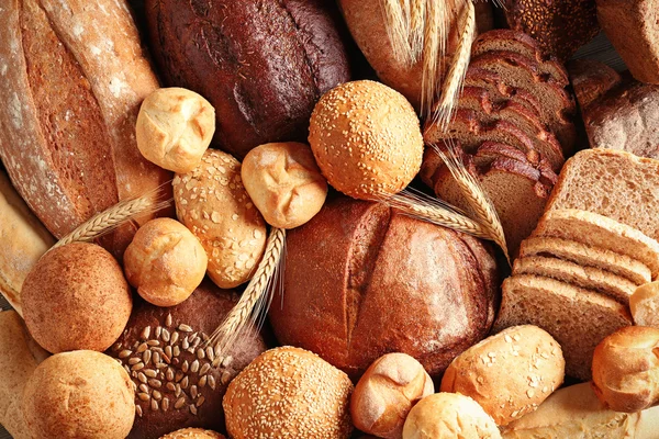 Fresh bread background — Stock Photo, Image