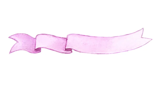 Hand painted ribbon — Stock Photo, Image